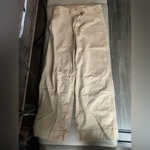 Women’s Gap Size 10 Beige High Rise Wide-Leg Crop Pants